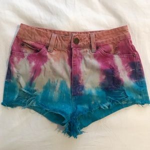 BDG (Urban Outfitters) Tie Dye Denim Shorts